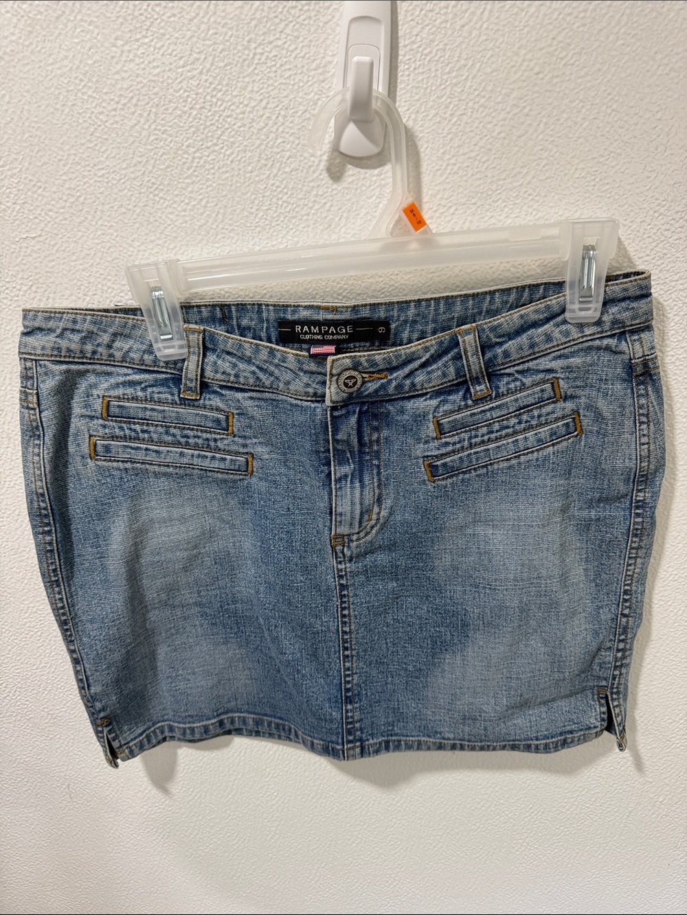 Rampage Faded Blue Denim Mini Skirt
